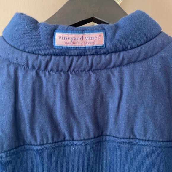 Vineyard Vines Shep Quarter Zip Pullover- Navy- Size Medium - Picture 5 of 7